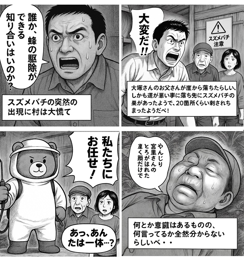 スズメバチ対策の参考イメージ