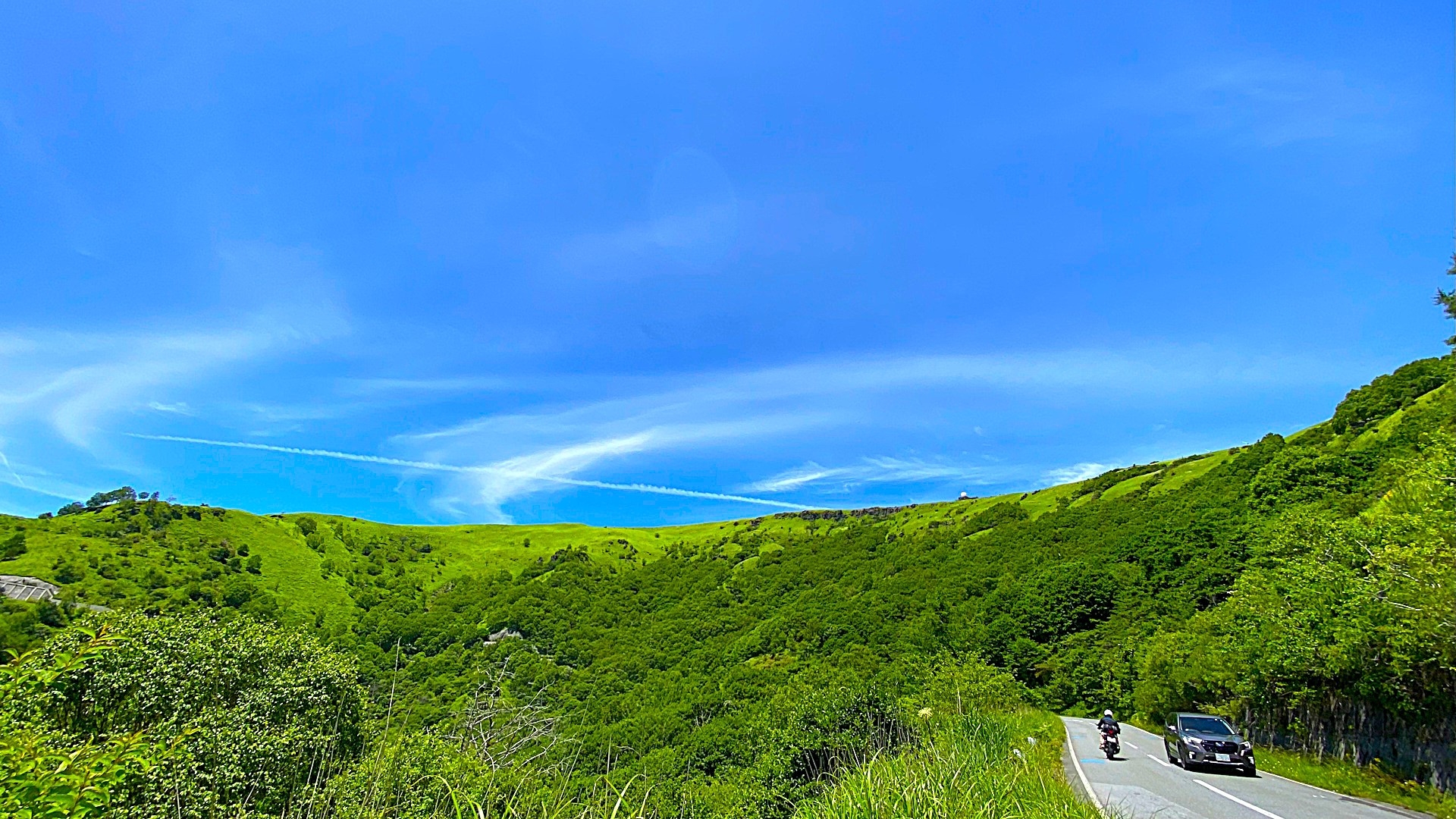 青空と緑の開放的な風景